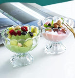 AM2894 Crystal Glass Glass Bowls Set 6 Serving Dessert, Ice Cream Bowls Set, Pudding Set, Mocktails, Cocktails and Fruit Salad Glass Bowl Set of 6