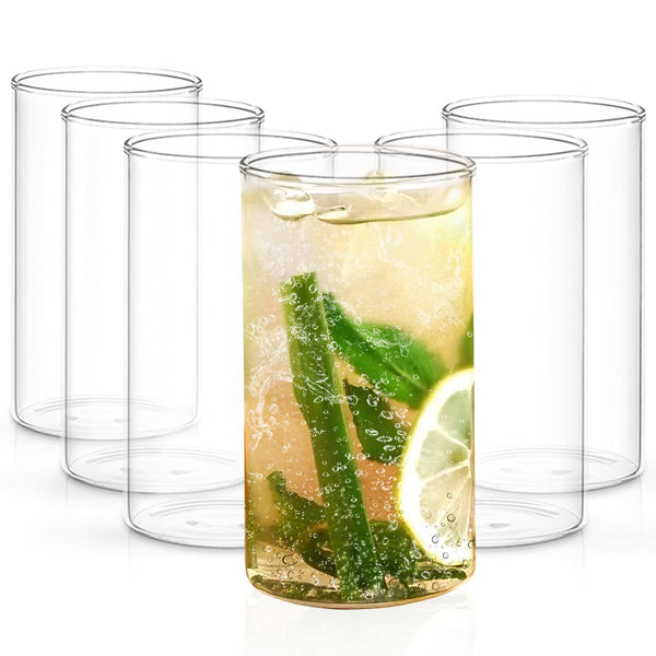 AM5168 Borosil Vision Large Glass Set (Transparent, 350ml)-Set of 6