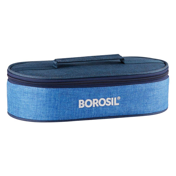 AM3699 Borosil Round 400ml Glass Lunchbox with Bag Set of 2