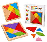A07120 Wooden Tangram Puzzle Set – Colorful Shape Learning Game