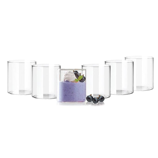 AM2591 CELLO Roma Borosilicate Glass Tumblers, Set of 6, 230ml Each, Clear