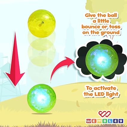 AM2942  Light LED Ball for Kids Play Soft Bouncing Flashing Lightning Baby Ball Glow in The Dark Toys for Kids