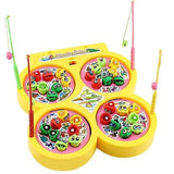 AM2926 Fishing Game LMI-9923 for Kids with Sound Include 32 Pieces Fishes and 4 Fishing Rod Fish Catching Game Multicolour