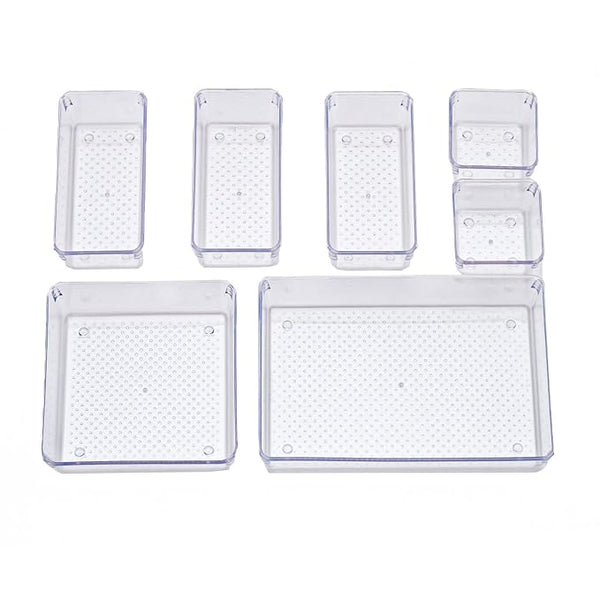 AM3229 Transparent Plastic Drawer organizer 7 Piece