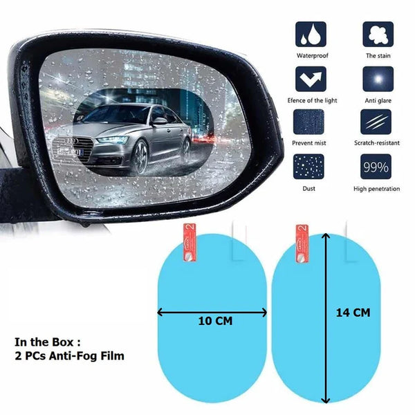 7552 ANTI FOG ANTI SCRATCH INTERIOR REARVIEW CAR MIRROR FILM WATERPROOF HD CLEAR PROTECTIVE STICKER FILM FOR SAFE DRIVING, CAR MIRRORS, SIDE WINDOWS