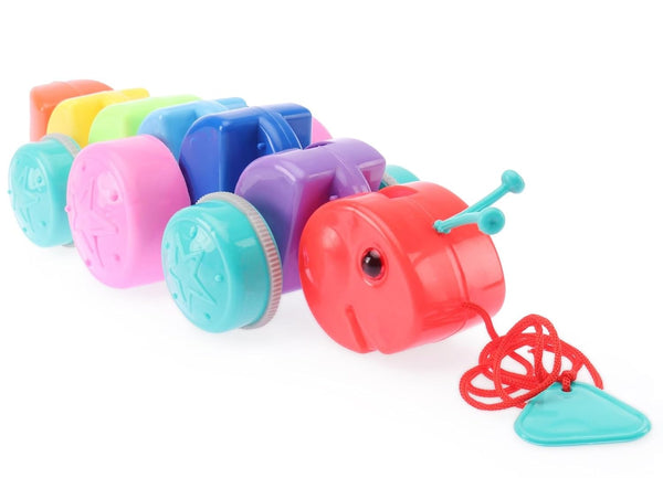 AM3510 Swirly Caterpillar Pull Along Toy For Kids