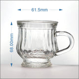 3535 Yera 120ml Glass Tea Cup with Exquisite Design Set of 6 (CT4FS)