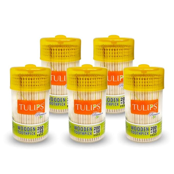 3136 Tulips Disposable Wooden Toothpicks