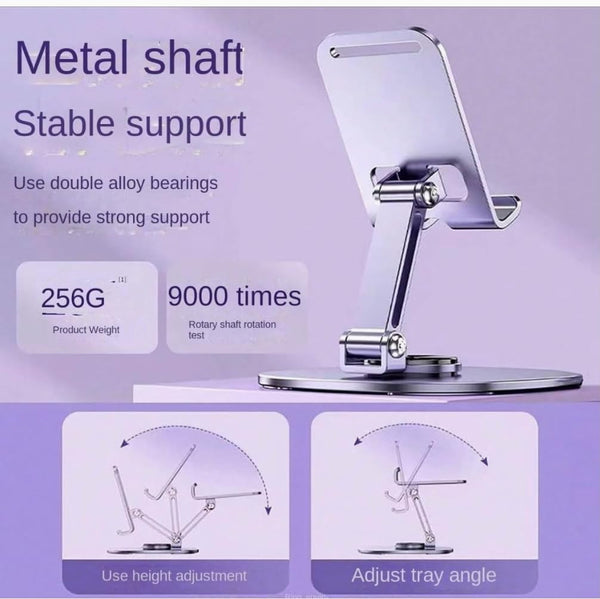 3224 Metal 360°Degree Rotating Mobile Stand for All Smart Phones