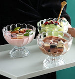 AM2894 Crystal Glass Glass Bowls Set 6 Serving Dessert, Ice Cream Bowls Set, Pudding Set, Mocktails, Cocktails and Fruit Salad Glass Bowl Set of 6