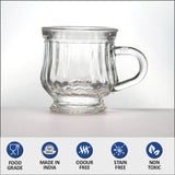 3535 Yera 120ml Glass Tea Cup with Exquisite Design Set of 6 (CT4FS)