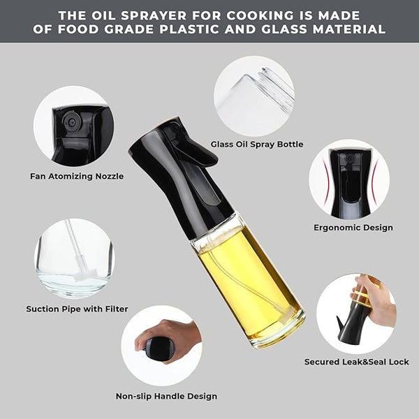 3089 Glass Oil Dispenser Spray Cooing Bottle