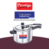 AM2248 Prestige 5L Nakshatra Essential Svachh Stainless Steel Pressure Cookers( Silver, Tri-Ply Bottom, Inner Lid)