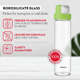 AM3679 Neo Borosilicate Glass Bottle 550ml With Blue Lid (BVUNEBU550)