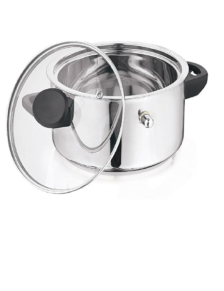 AM2233 NanoNine Double Wall Milk Boiler 1.5Ltr with 1 PCs Glass Lid: Efficient and Safe Stainless Steel Design for Perfectly Steamed Milk Every Time