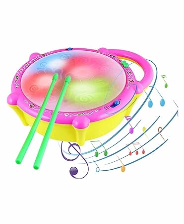 AM2925 Flash Drum Toy LM-503 Flash Drums Toys for Kids with Lights Mutlicolour