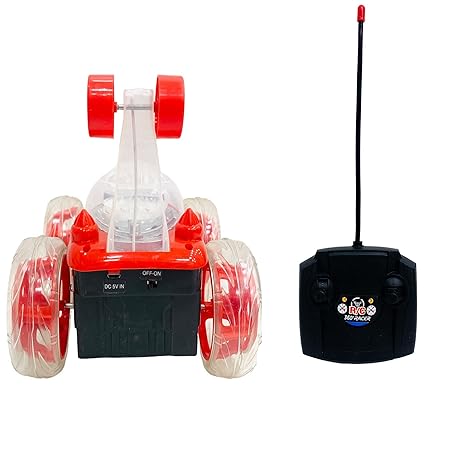 AM2669 Stunt Car BT-0120 Stunt Rolling Rechargeable Car Lights & Sound 360 Degree Multicolour