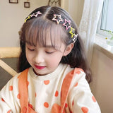 AM1220 Star Shape Hair Clip Lovely Sweet Hairpin Colorful Star Hair Barrettes Bangs Clips Headwear Hair Accessories for Women Pack Of 4 Pcs