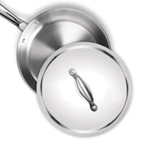 AM0976 Milton Pro Cook Triply Frypan With SS Lid 24cm Designed For Healthy Cooking