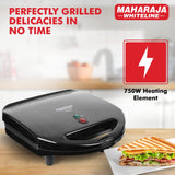 AM3644 Maharaja Whiteline Aprica Plus 750 Watts Toast Sandwich Maker(SM-206)