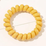 AM1127 Telephone Wire Spiral Elastic Band Bracelet Multicolor 2PCS