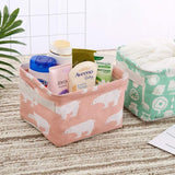 3963 Foldable Multipurpose Storage Box Small Canvas Fabric Baskets