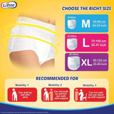 AM2321 Lifree Extra Absorb Pants Adult Diaper Pant Large 2 Pants for Waist Size 30-41 inches