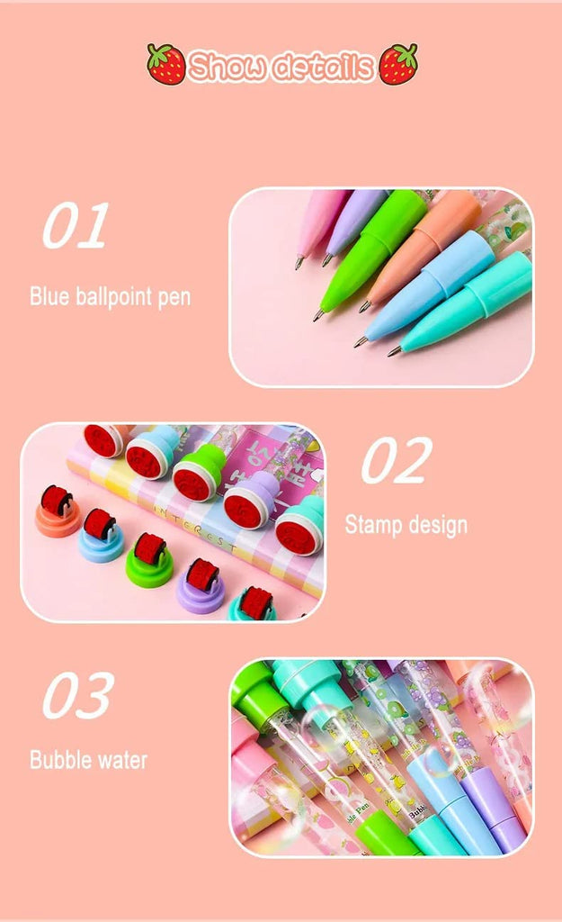 5 in 1 Bubble Pen, 5 in 1 Multifunctional Bubble Roller Stamp, Unboxing  Video