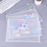 AM2717 Transparent Document Holder A4 Documents File Storage Bag with Zipper/Document Folder for Certificates Document Organizer