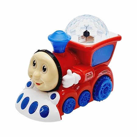 AM2929 Light Train 388-4 Musical Engine Toy Train with Light and Sound Light Funny Musical Toy for Kids Multicolour