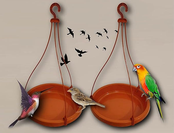 AM3813 Hanging Bird Water Feeder for Outdoor Garden Decoration (1pcs)