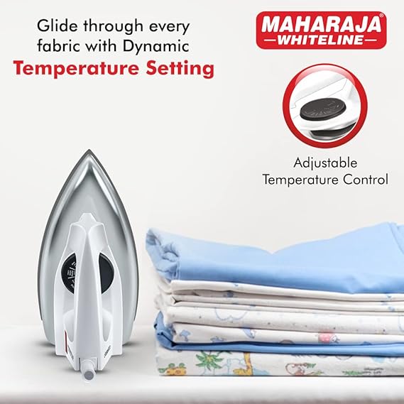 AM3641 Maharaja Whiteline 1000 Watts Classico White Dry Iron