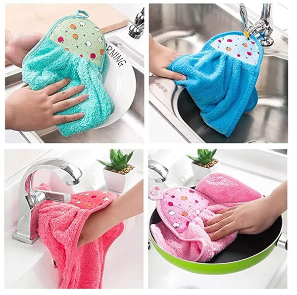 Microfiber Kitchen Towel with Hanging Loop