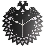AM0608 Wooden Peacock Shape Wall Clock Round Number MDF design for Home -11.5x11.5