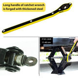 3713 Auto Labor-Saving Jack Ratchet Wrench, Universal 360 Degree Swivel Tire Wheel Jack Ratchet Wrench Scissor Jack