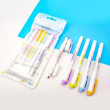 AM2440 Highlighter HMC-9011 Pastel Colours Double Head Soft Colour Line Marking 5Pcs