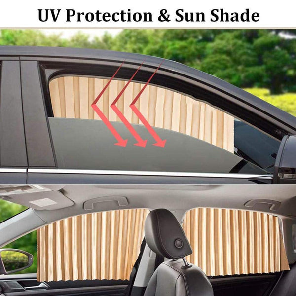 7498A  4PCS CAR CURTAIN SLAT FOLDING WINDOW SUNSHADE MAGNETIC CAR SIDE WINDOW SUN SHADE SLIDER