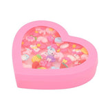 Am1110 Kids  Cartoon Pretend Play Toy Rings in a Heart Shape Box (36 Pcs)