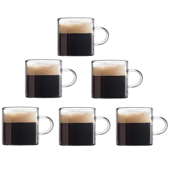 AM3674 Borosil Vision Espresso Classic 120 ml 6Pcs Mug Set (BVNABECD120)