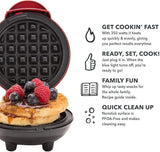 10007 Mini Waffle Maker Non-Stick 4 Inch- 350 Watts