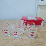 AM5380 Shine Max 6pc 80ml Coffee or Tea Cup Round Set Made of Glass
