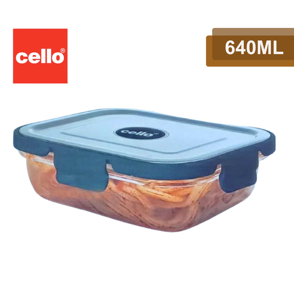 AM2033 Cello Steel-O Fresh Borosilicate Rectangle Container 640ml