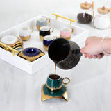 AM2557 Yamasin Ceramic  (Gold, Black, Cup and Saucer Set) YCS1866