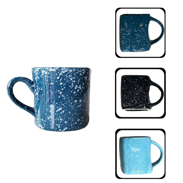 AM0338  Ceramic Mug Tea Cups & Chip Resistant with Handles Medium Serving Coffee Cup