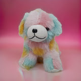 AM3480 Lot Ganti Rainbow Soft Dog Toy 9inch