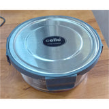 AM2030 Cello Steel-O Fresh Borosilicate Round Container 650ml