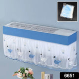 6651 Ac Cover Air Conditioning Dust Cover Folding Designer (Approx 1 Ton / 1 Pc / ac curtain / Mix Design)