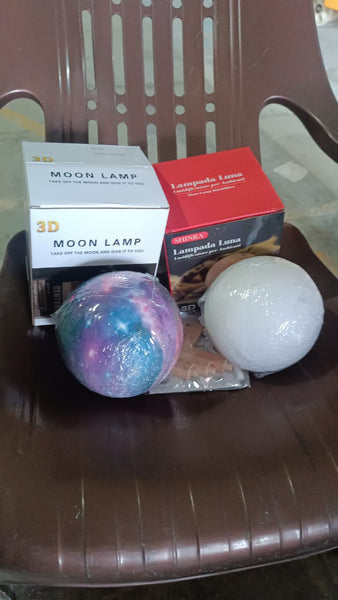 7236 3D 2 in 1 LED Printed Moon Lamp & Aroma Diffuser (1 Pc)
