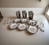 AM3966 Madhuram Exclusive Dinner Set Stainless Steel 42 Pcs Set