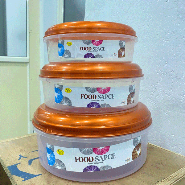 AM5916 Multi-Purpose Storage Round Container Set of 3 ( Small, Medium, Large)